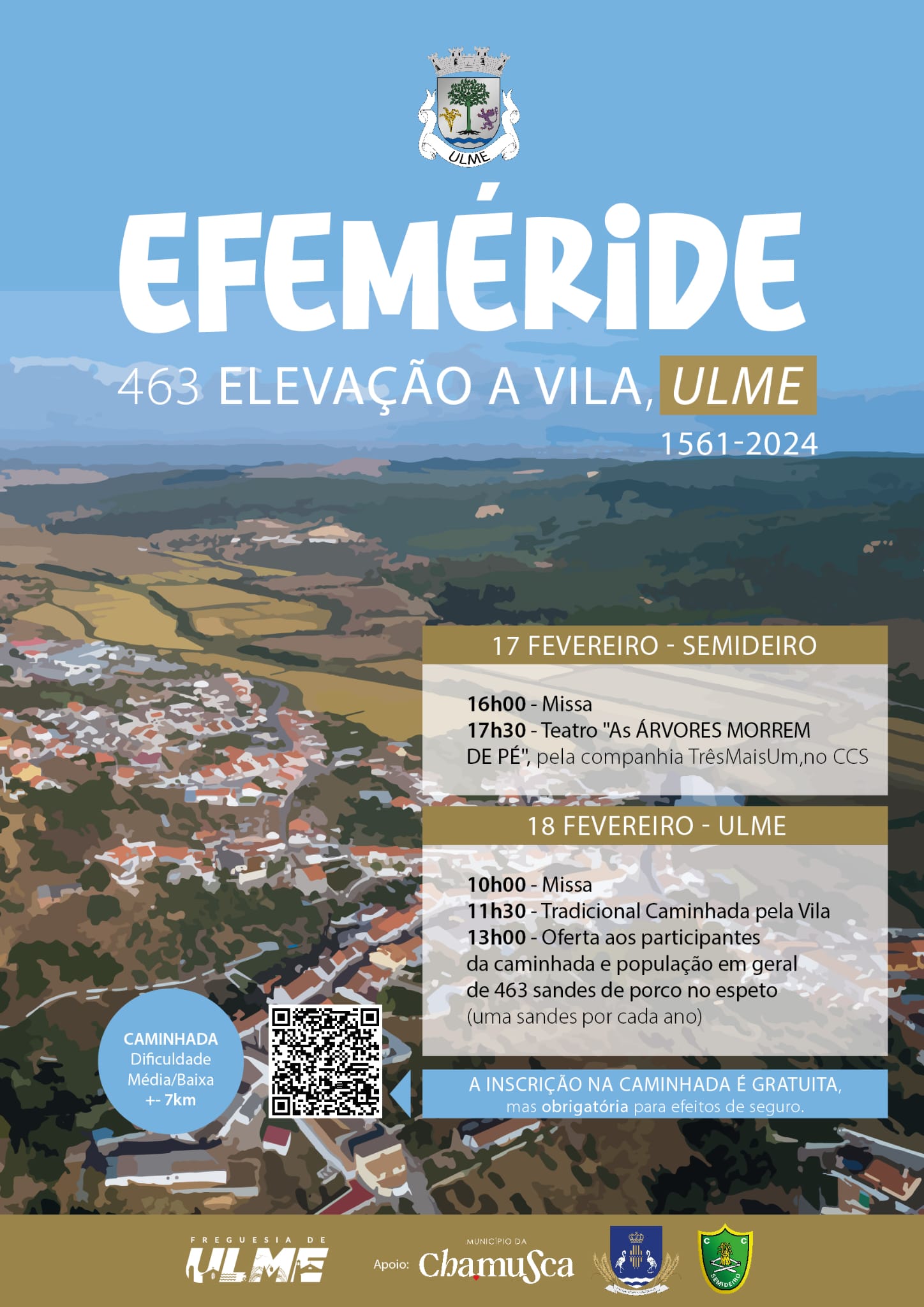 Notícia Efeméride -463 Anos elevação a Vila